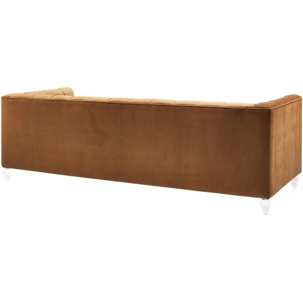 Velvet Upholstered Sofa with Tufted Seat and Back Z58185