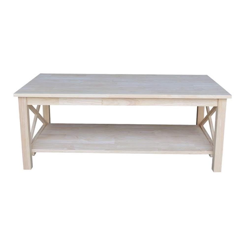 Unfinished Solid Wood Coffee Table E3488