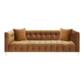 Velvet Upholstered Sofa with Tufted Seat and Back Z58185