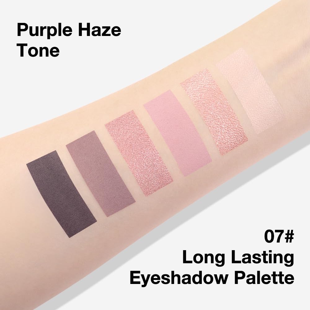 6 Colors Shimmer Matte High Pigment Eyeshadow Palette with Mirror Q30260