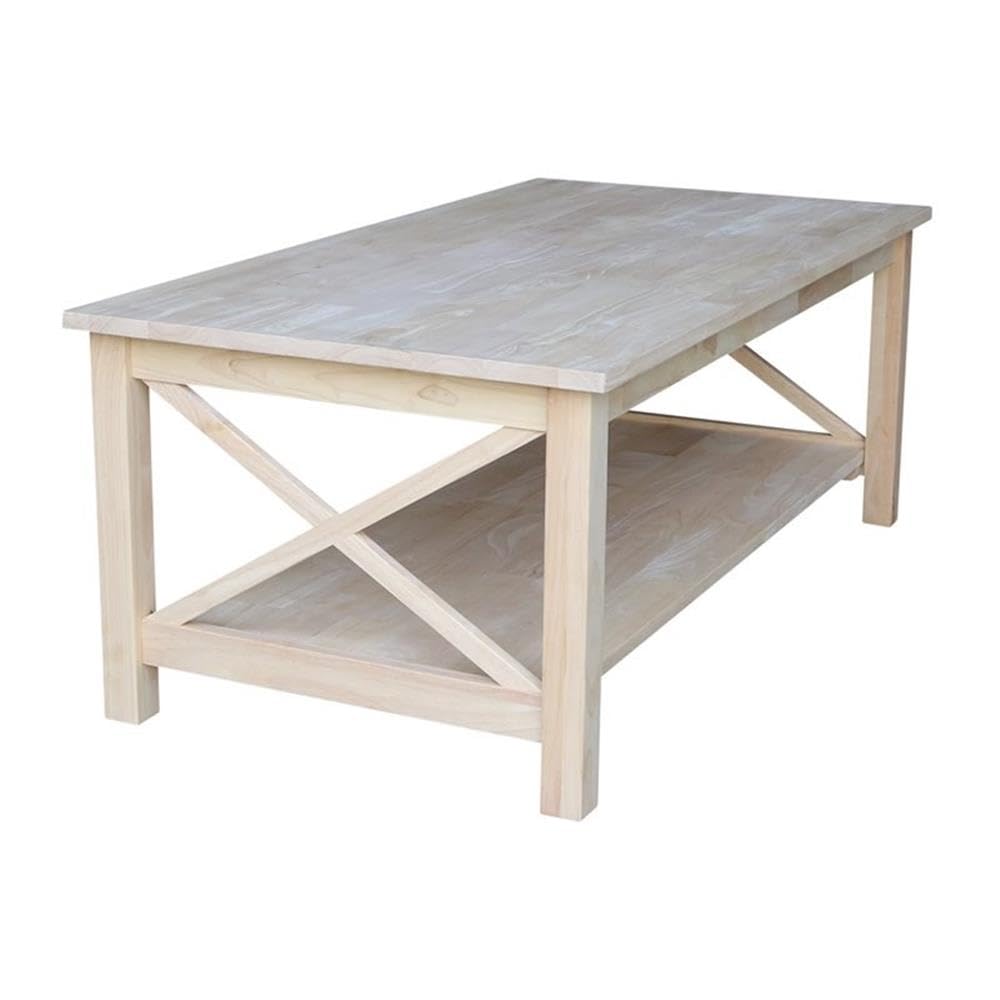 Unfinished Solid Wood Coffee Table E3488