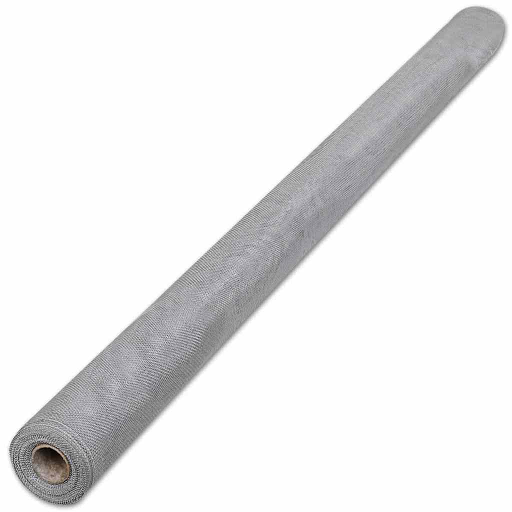 Aluminum Mesh Screen 39.4"x196.9" Silver C366134