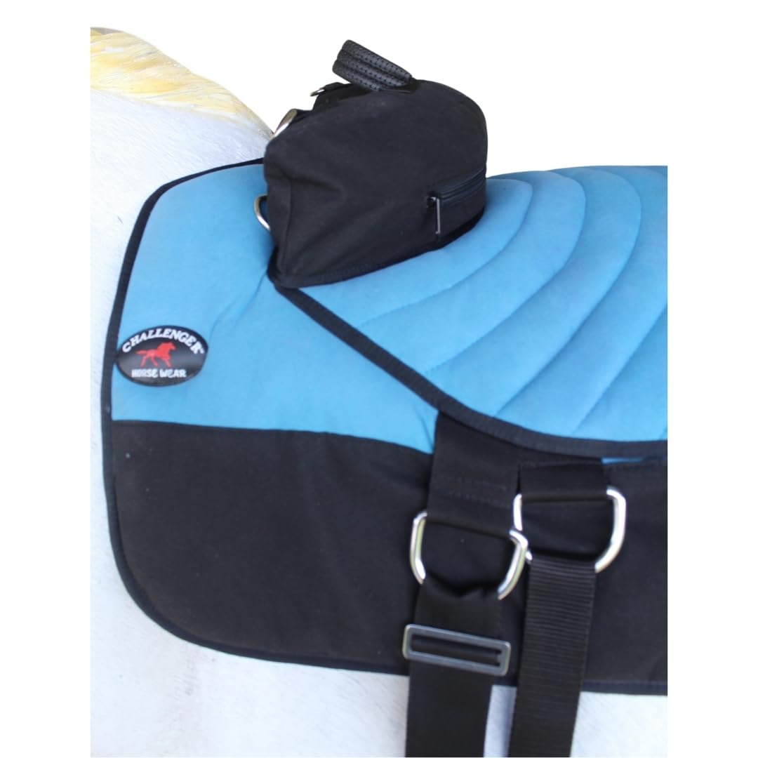 Horse Western Bareback Trail Saddle Pad with Pockets Girth Stirrups V143530