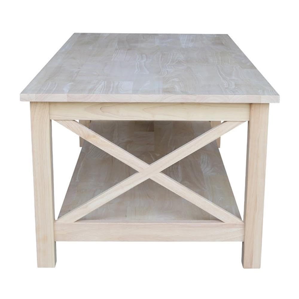 Unfinished Solid Wood Coffee Table E3488
