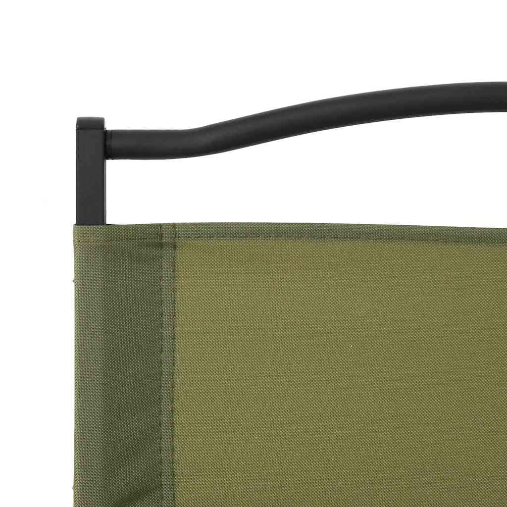 Green Oxford Fabric Folding Camping Chairs 2 Pack D384