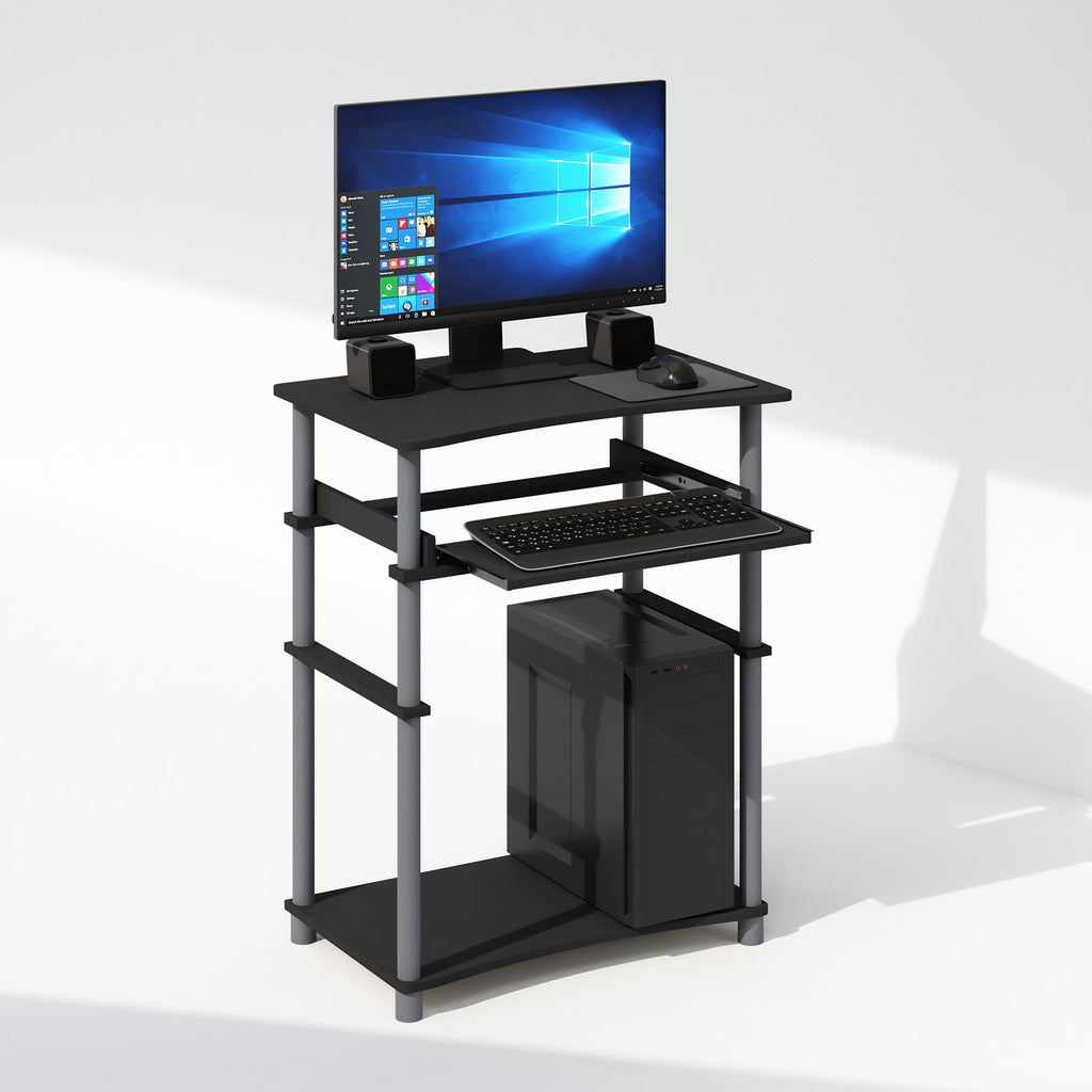 Black Desk with Keyboard Tray L347955
