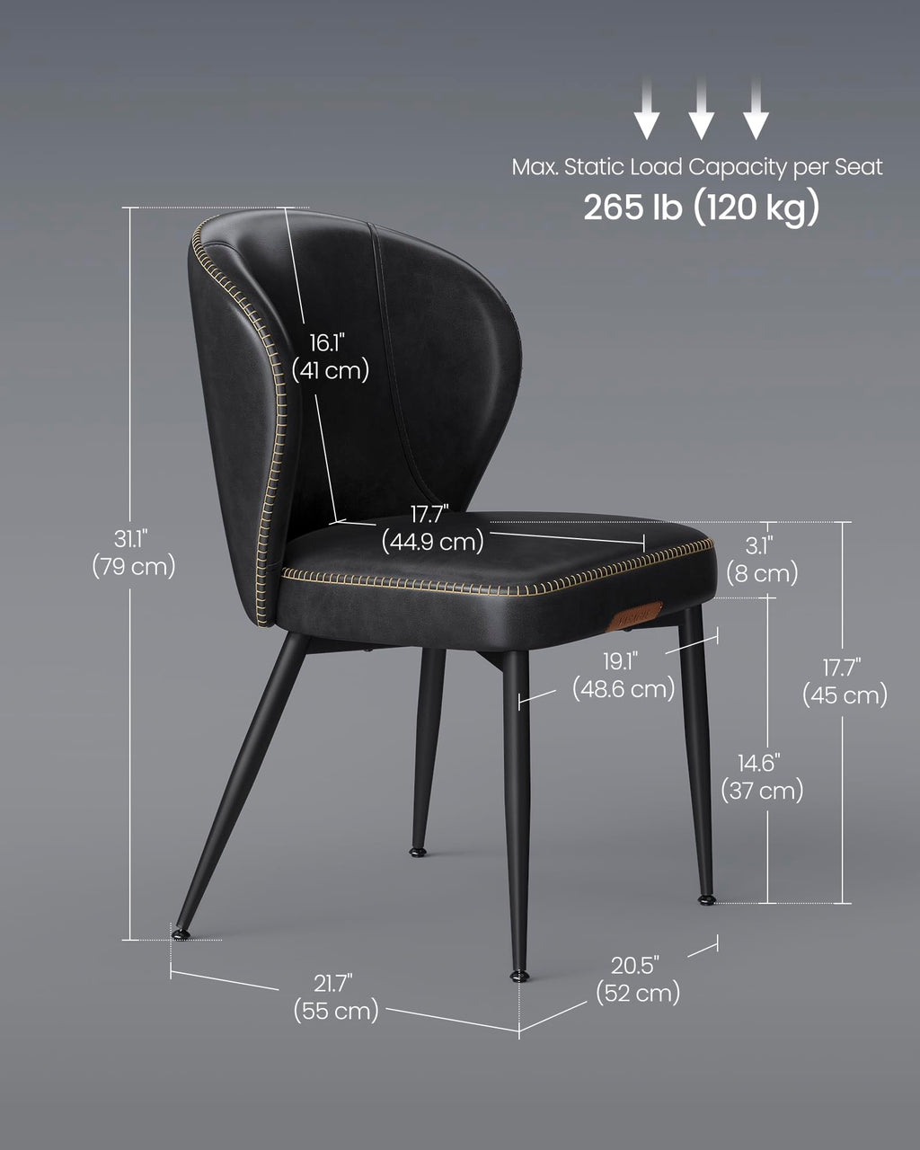 Upholstered Dining Chairs Set of 4 A774801