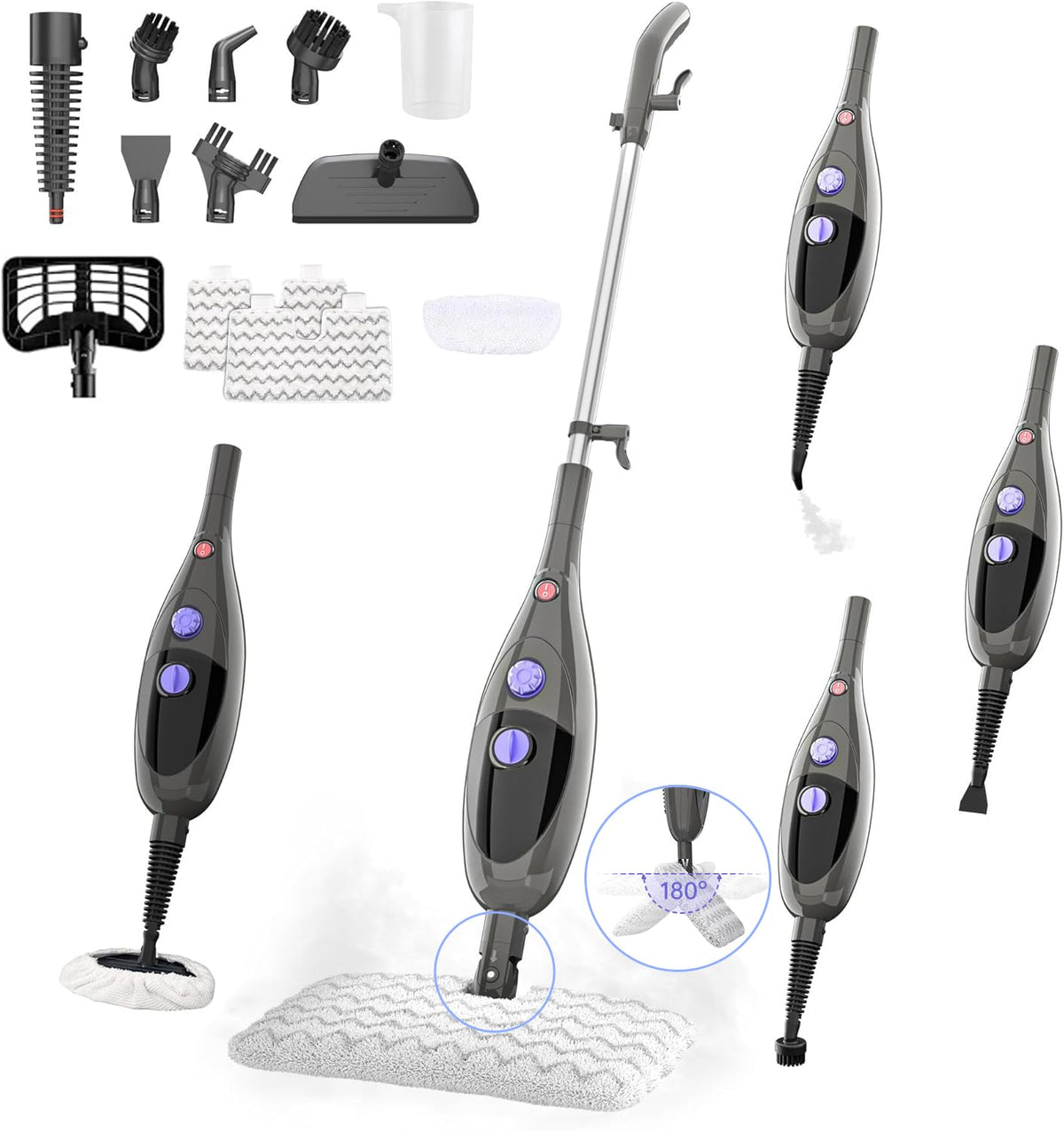 12-in-1 Steam Mop Detachable Handheld Steam Cleaner G7050