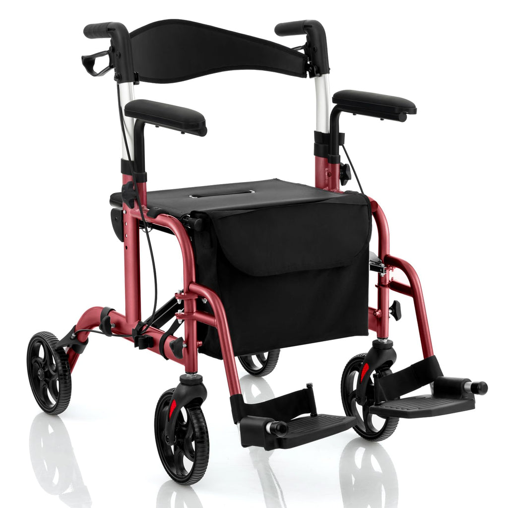 2 in 1 Folding Rollator Walker with Seat X88020