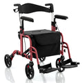 2 in 1 Folding Rollator Walker with Seat X88020
