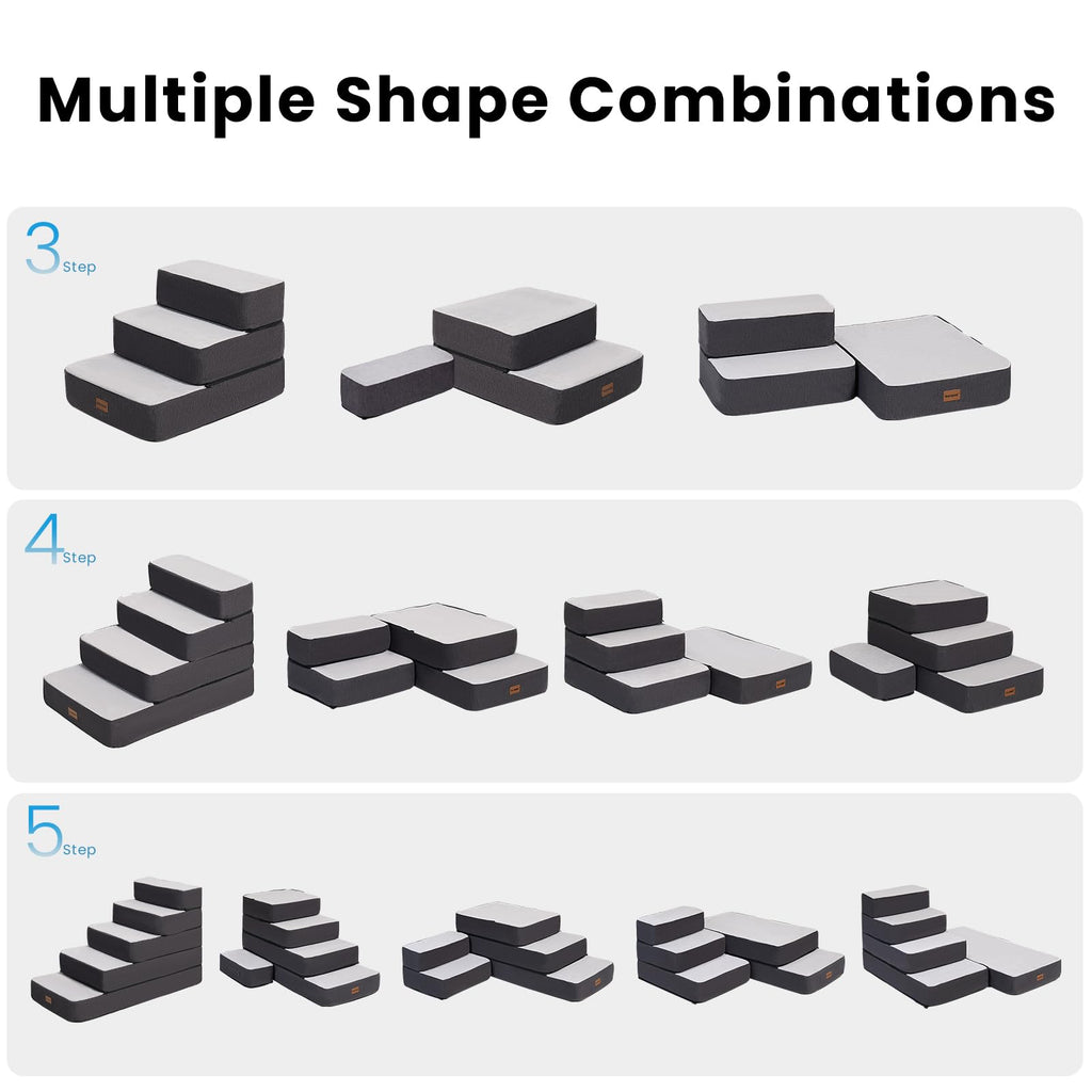 4-Step Adjustable Foldable Non-Slip Dog Stairs I378