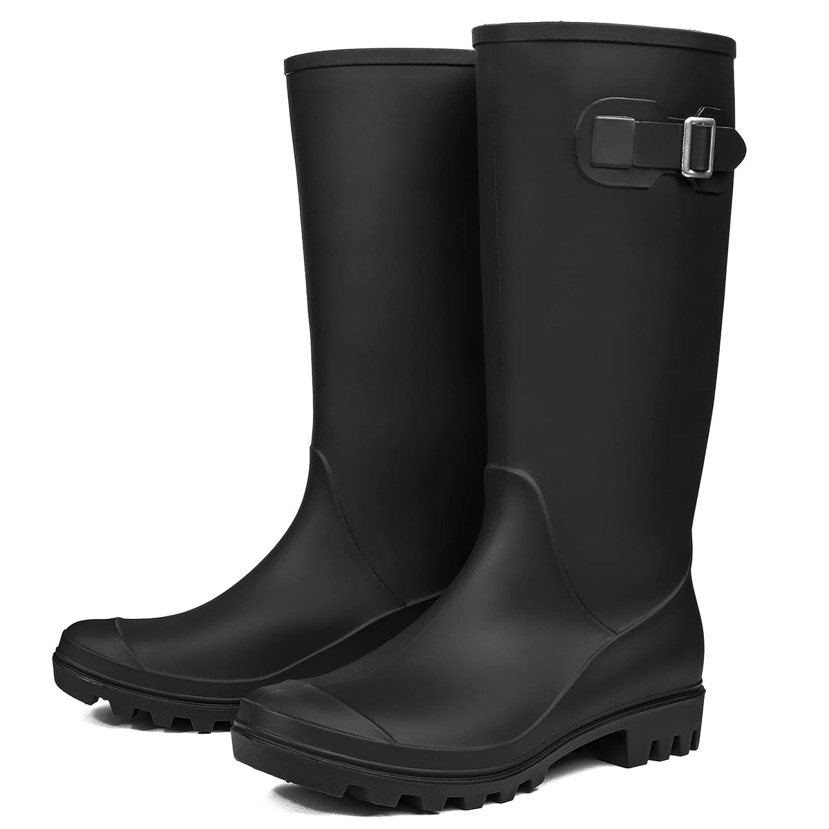 Women's Tall Waterproof Rubber Wide Calf Rain Boots H261901