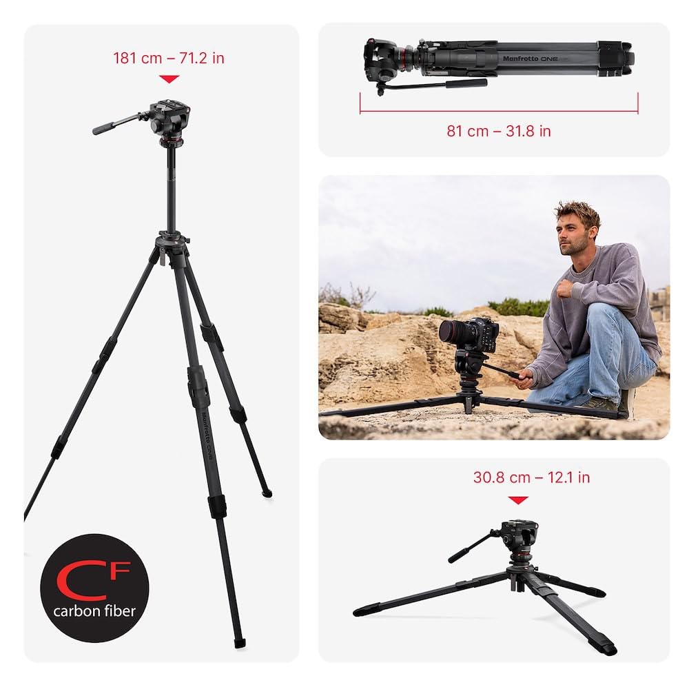 Fluid Video Head with Carbon Fibre Tripod M691877
