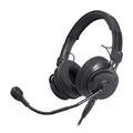 Black Broadcast Stereo Headset with Boom Microphone N13316