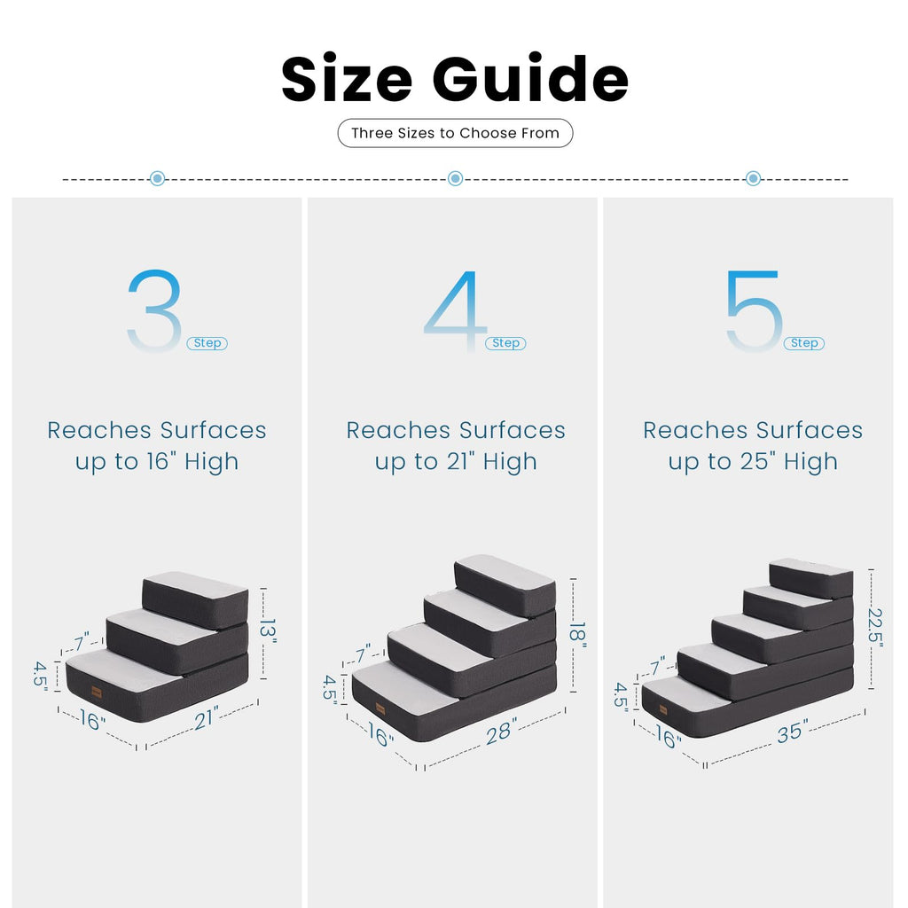 4-Step Adjustable Foldable Non-Slip Dog Stairs I378
