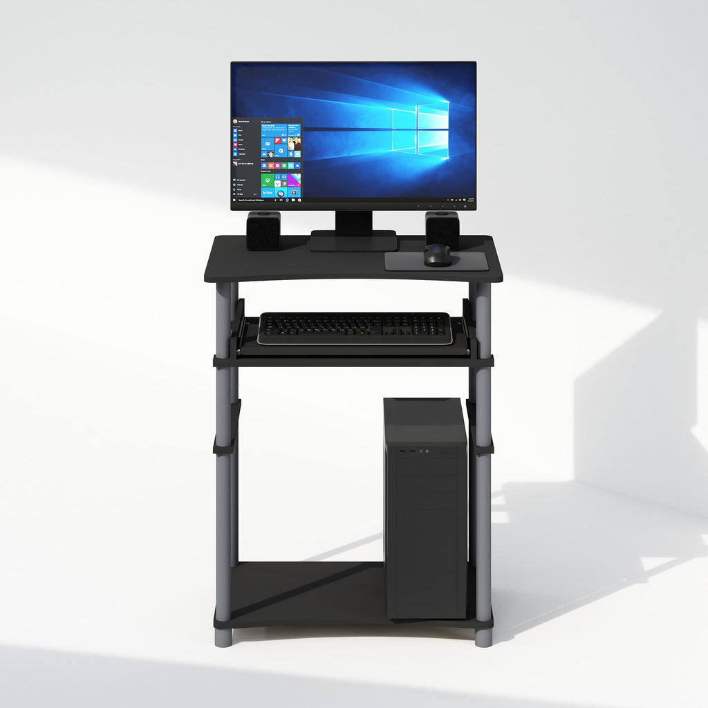 Black Desk with Keyboard Tray L347955
