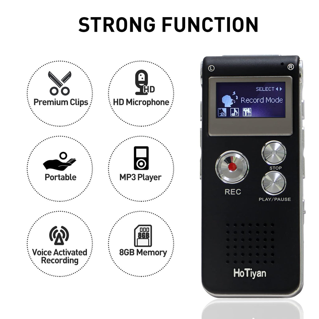 8GB Voice Activated Digital Audio Recorder D560711