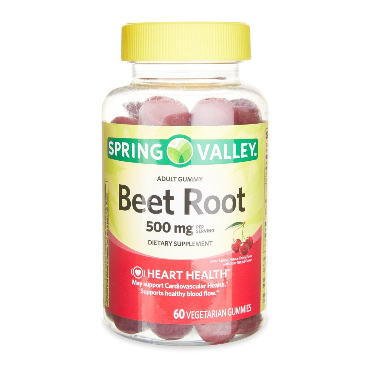 Beetroot Dietary Supplement Gummies 500 mg 60 Count Q663882