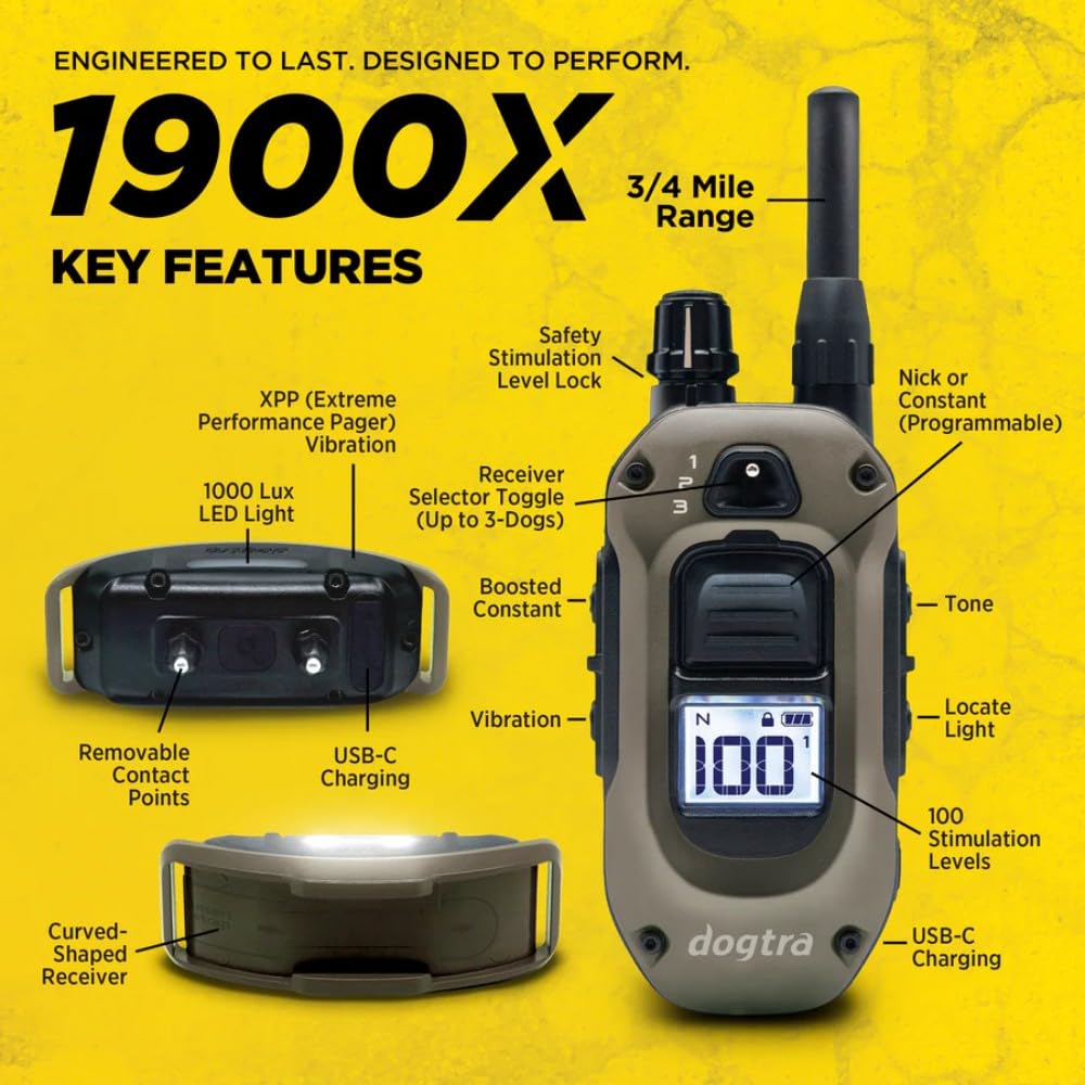Waterproof Rechargeable Dog Training E-Collar A335359