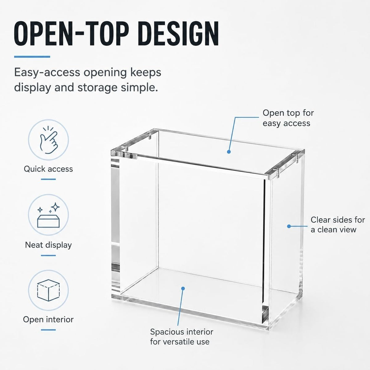 Display Case Stackable 2 Pack 5mm Acrylic Magnetic Lid UV Protection I693285