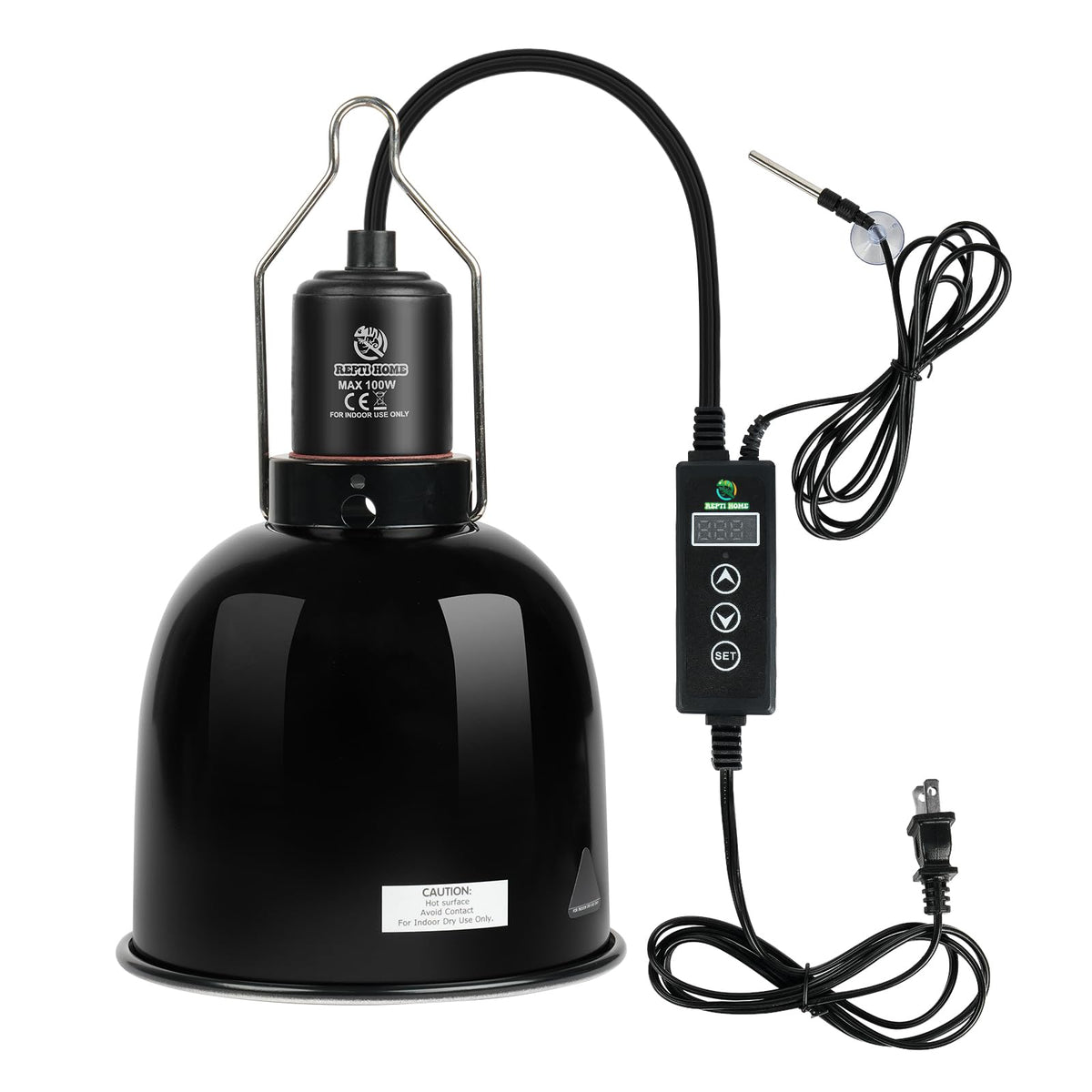 5.5 Inch Deep Dome Reptile Light Fixture with Dimming Thermostat X3775