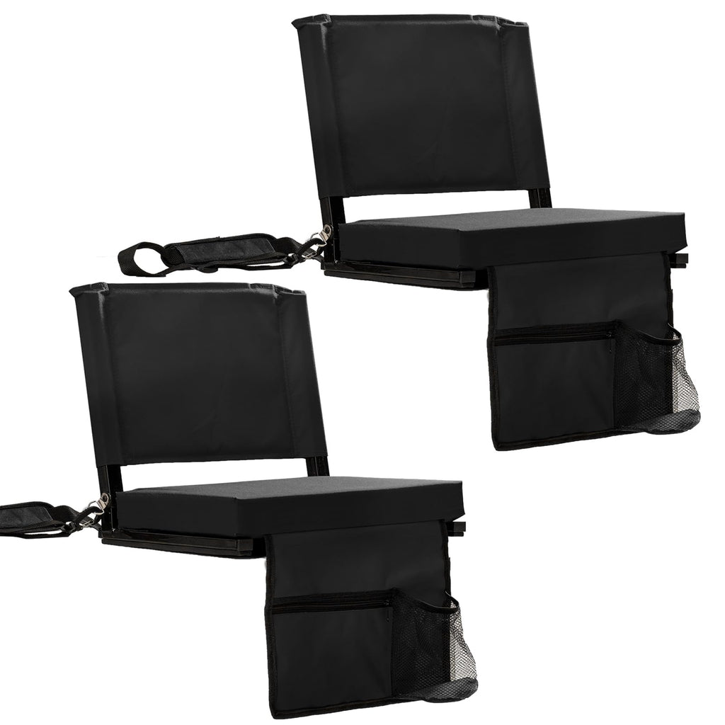 Folding Bleacher Seat with Back Support and Cushion S8992