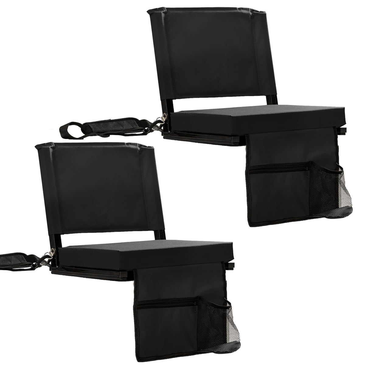Folding Bleacher Seat with Back Support and Cushion S8992