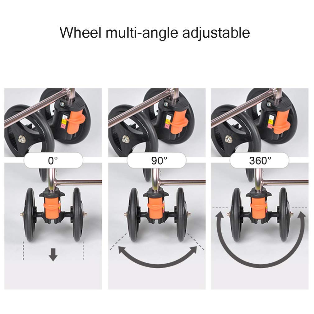 4 Wheels Foldable Rollator Walker with Seat V19799