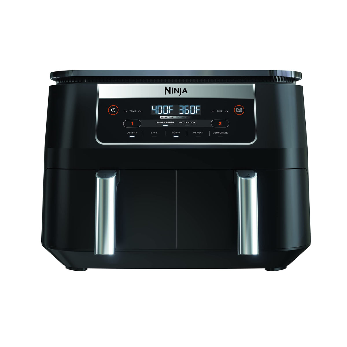 6 Quart 5-in-1 DualZone 2-Basket Air Fryer, Black C266