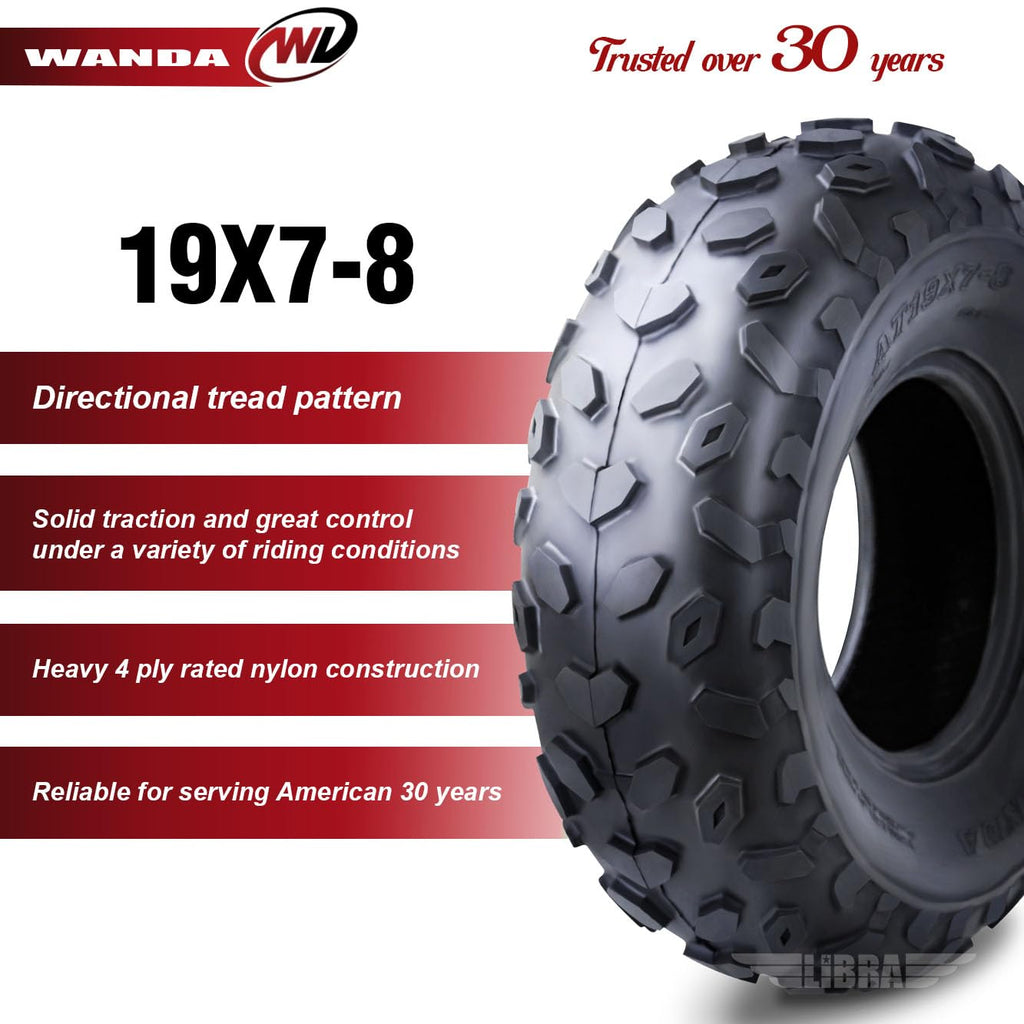 2 ATV Tires 19x7-8 Front O277