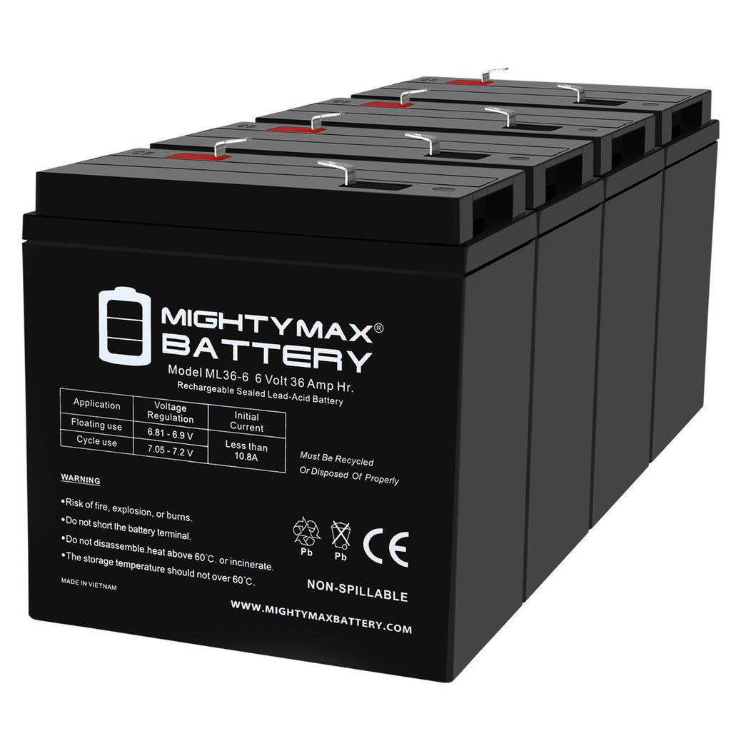 6V 36Ah AGM F2 Terminal Battery 4 Pack N77639