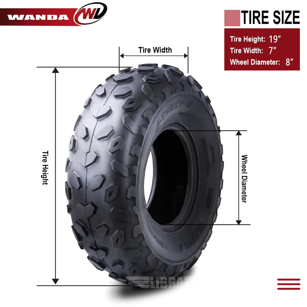 2 ATV Tires 19x7-8 Front O277