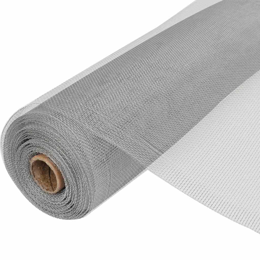 Aluminum Mesh Screen 39.4"x196.9" Silver C366134
