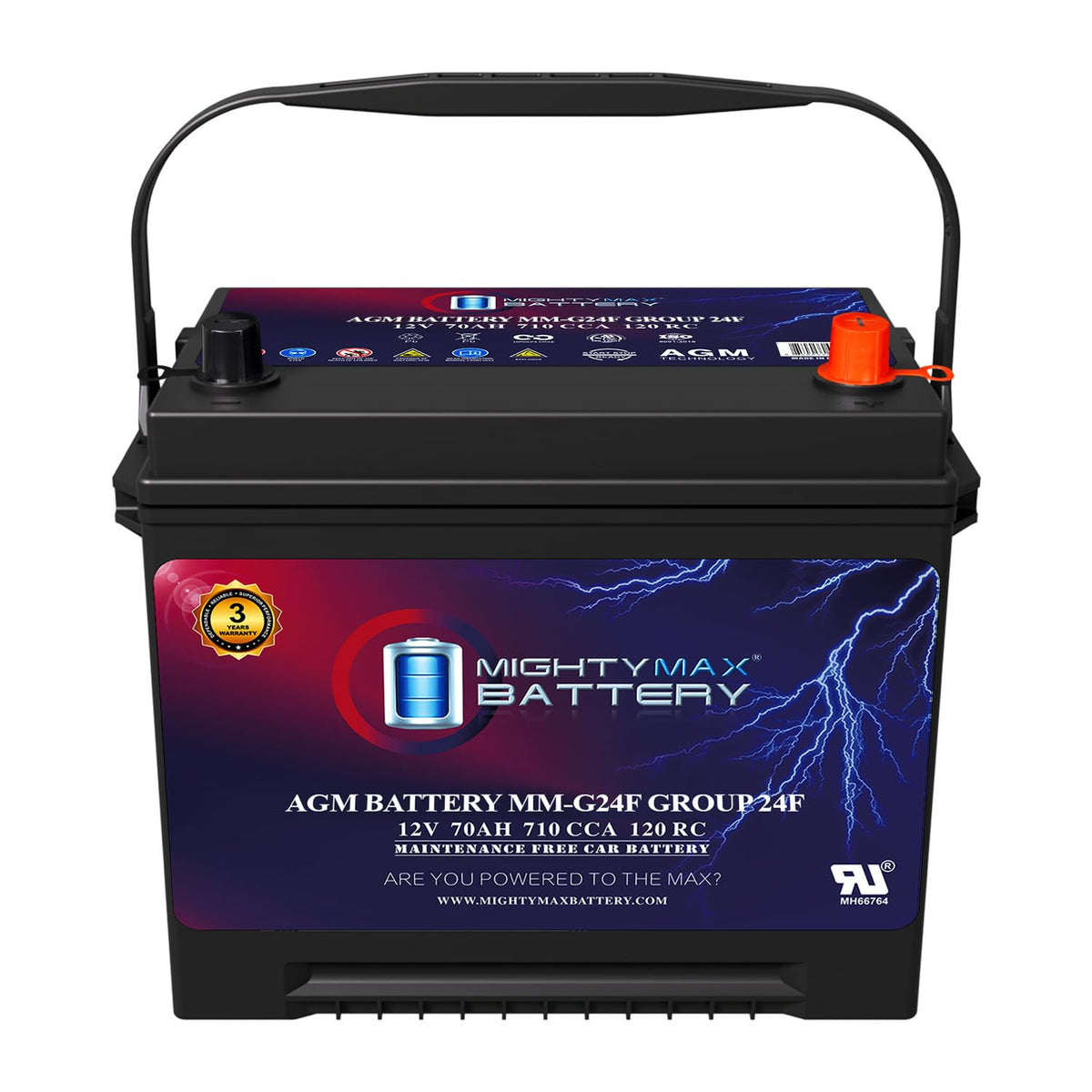 12V 70Ah AGM Replacement Battery S323