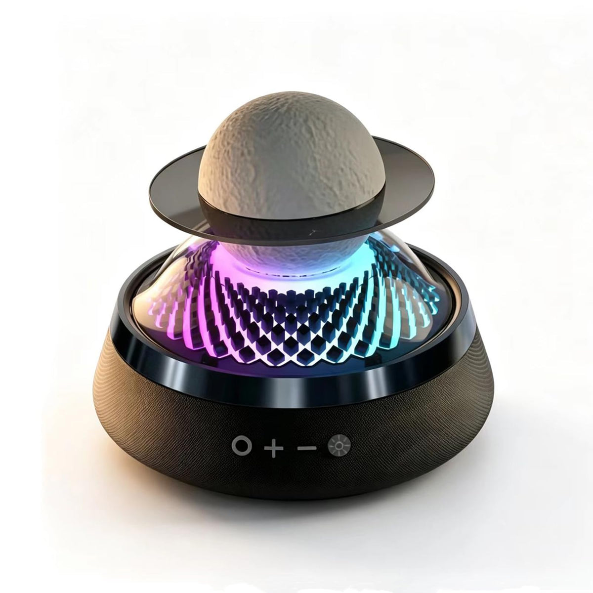 Black Portable Bluetooth Speaker with LED Night Light and Essential Oil Diffuser U9205