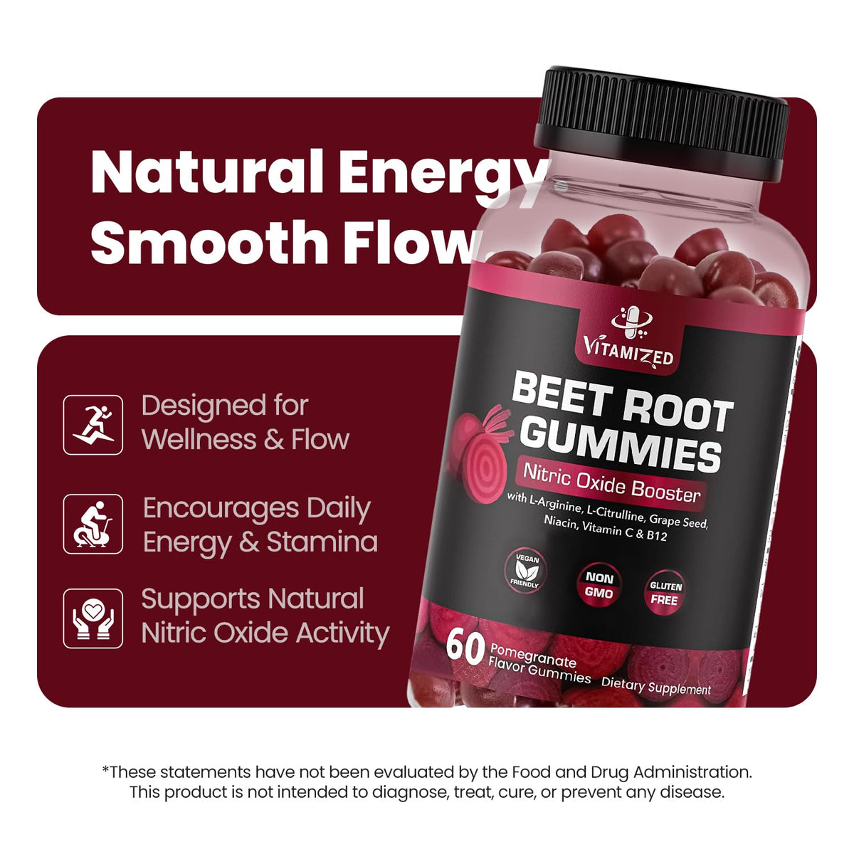 Beet Root Gummies with Grape Seed Z2051