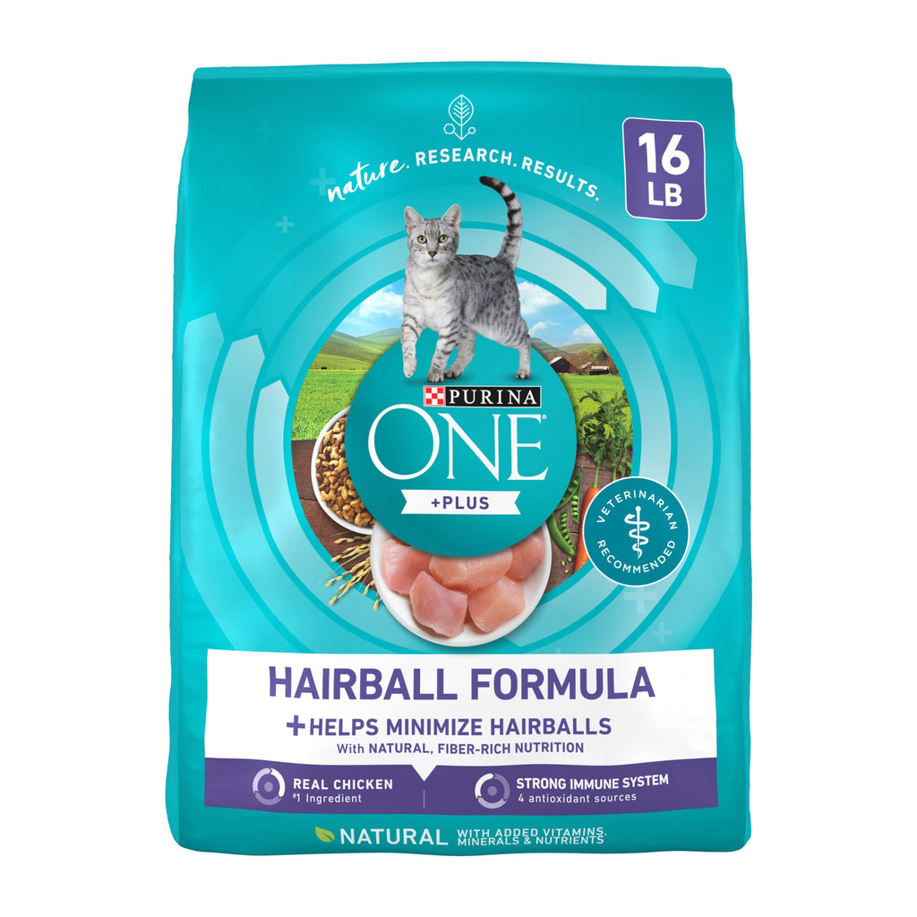 Natural Hairball Control Dry Cat Food, 16 lb Bag B949