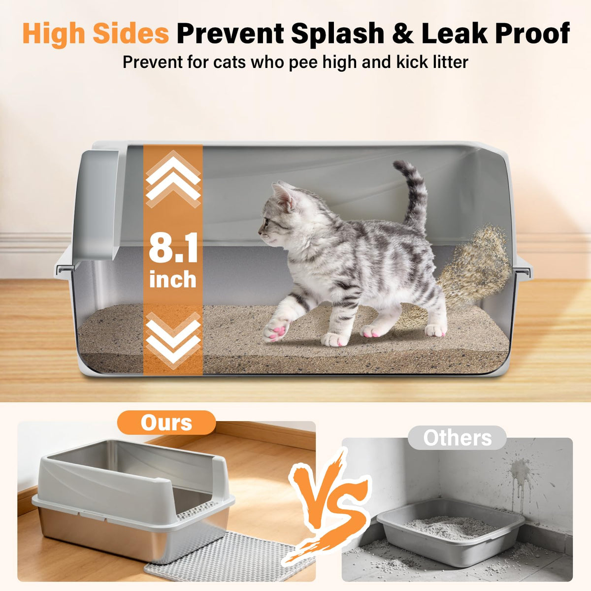Stainless Steel Cat Litter Box J49240