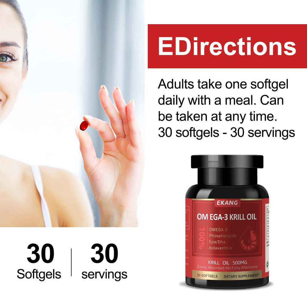 Krill Oil 500 mg Omega-3 120 Softgels U30186