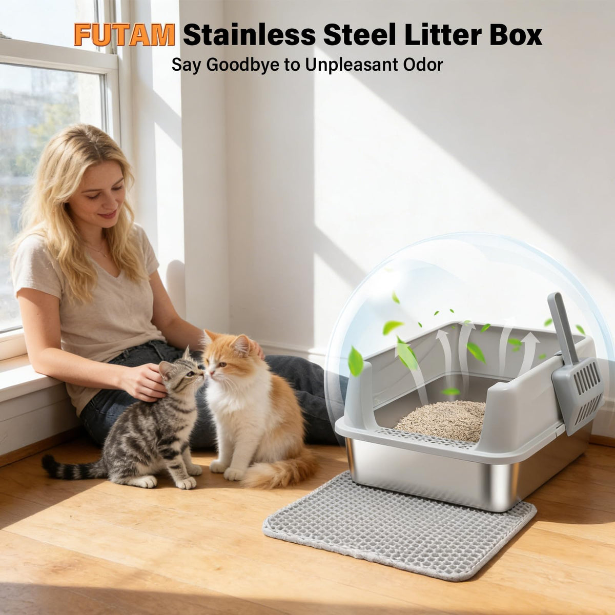 Stainless Steel Cat Litter Box J49240