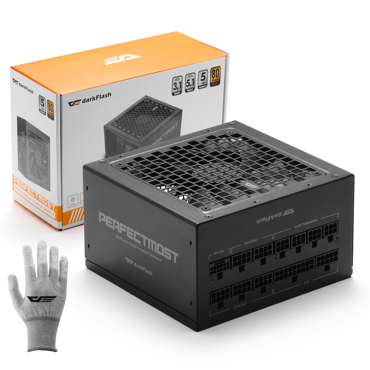 Fully Modular ATX 3.1 PCIe 5.1 80 Plus Gold Power Supply B514170