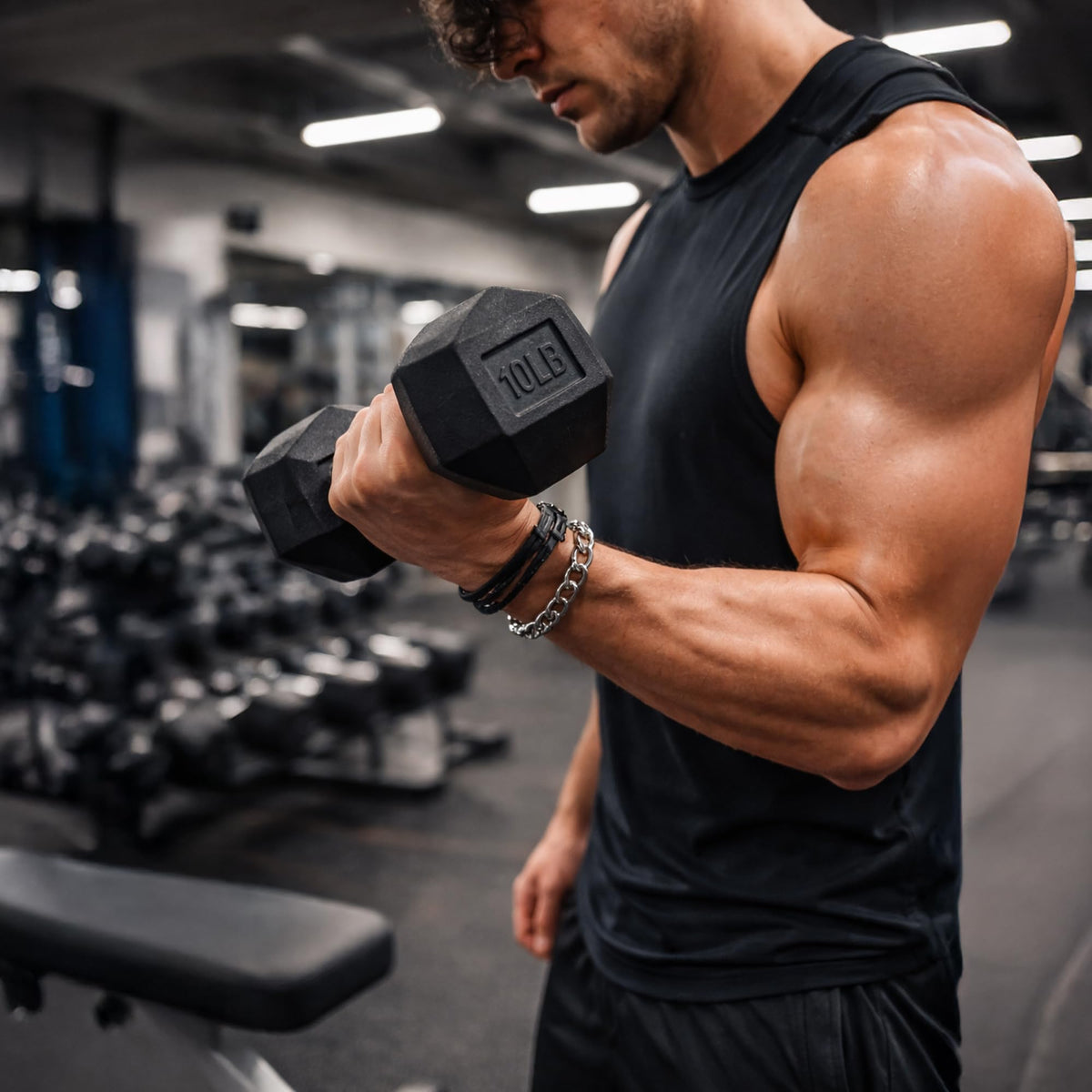 Rubber Encased Hex Dumbbell W264519
