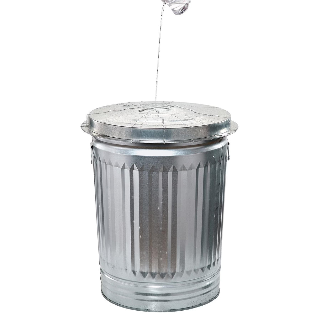 31 Gallon Galvanized Steel Storage Can with Lid J41351