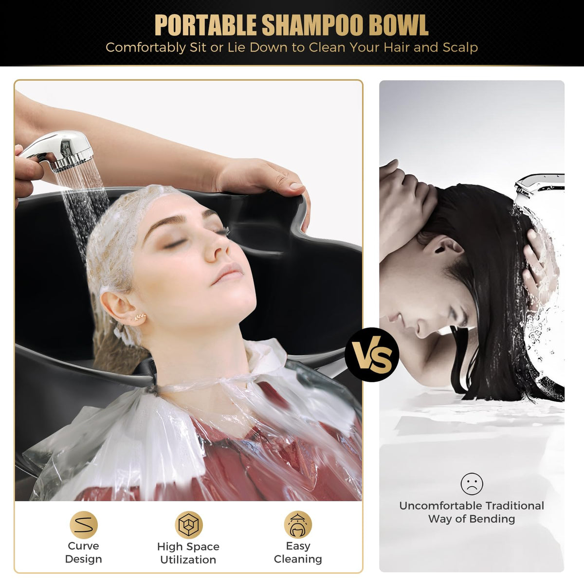 Portable Plastic Shampoo Bowl with Electric Pump I5832