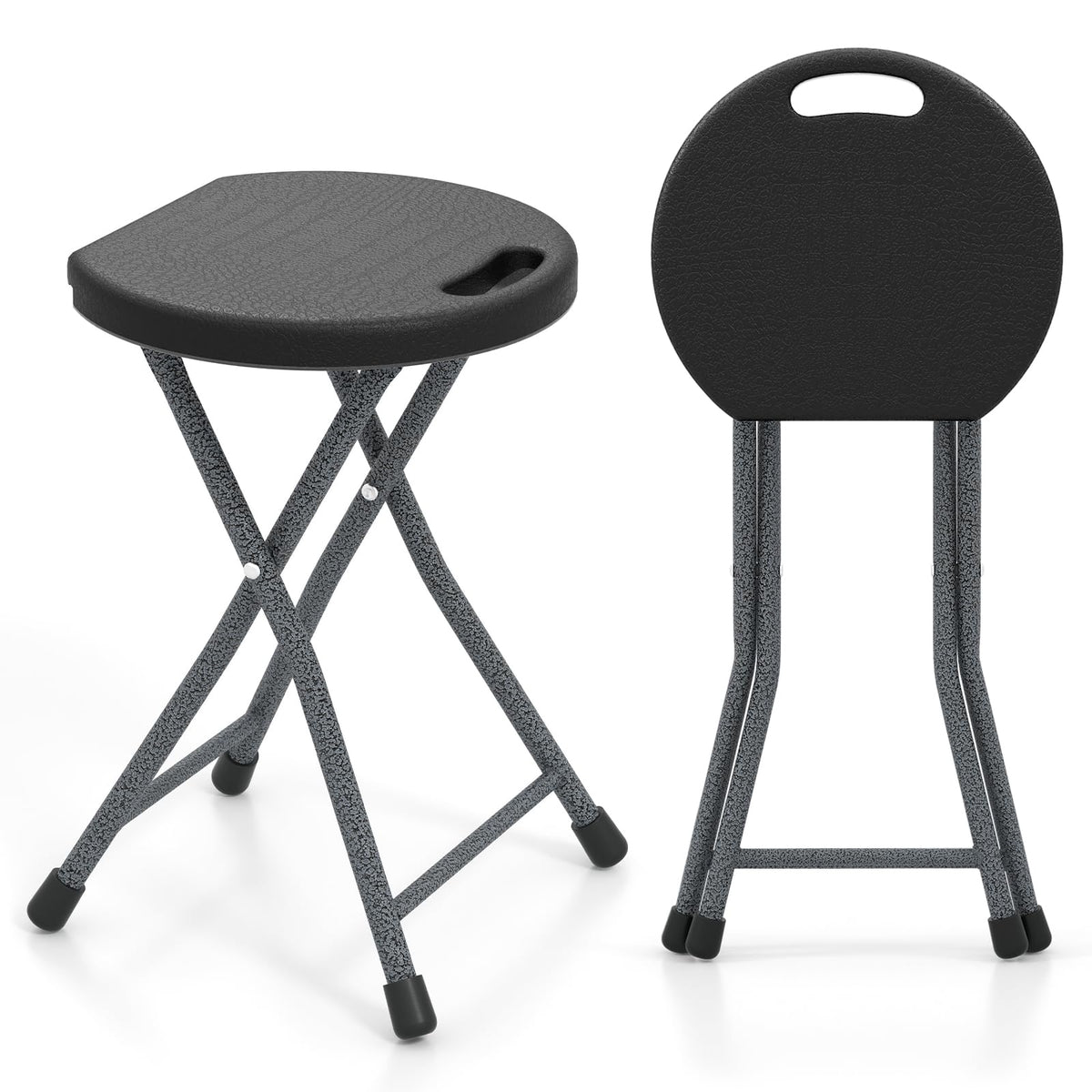 18 inch Folding Plastic Stool with Handle F570
