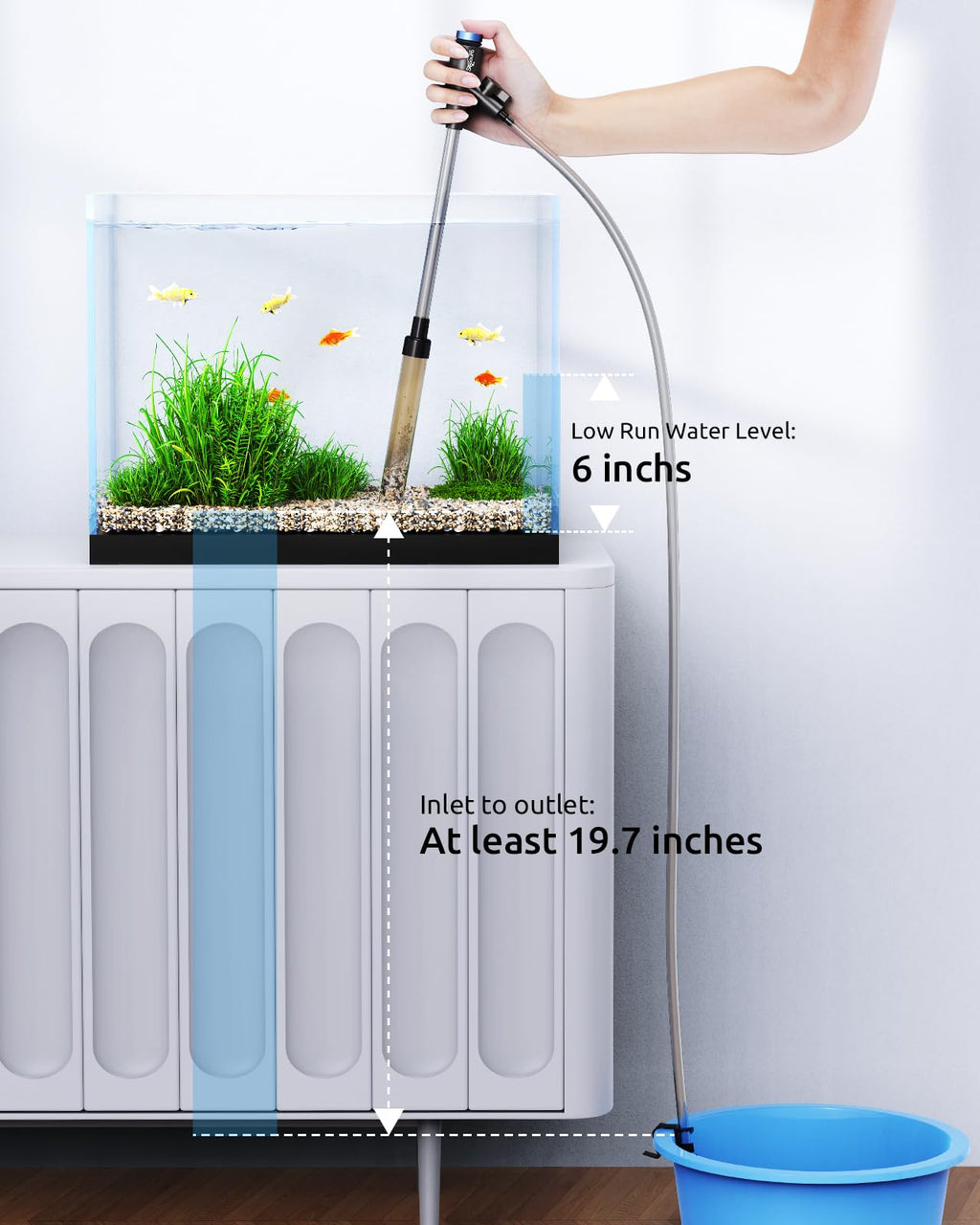 Aquarium Gravel Siphon Vacuum up to 50 Gal R7233