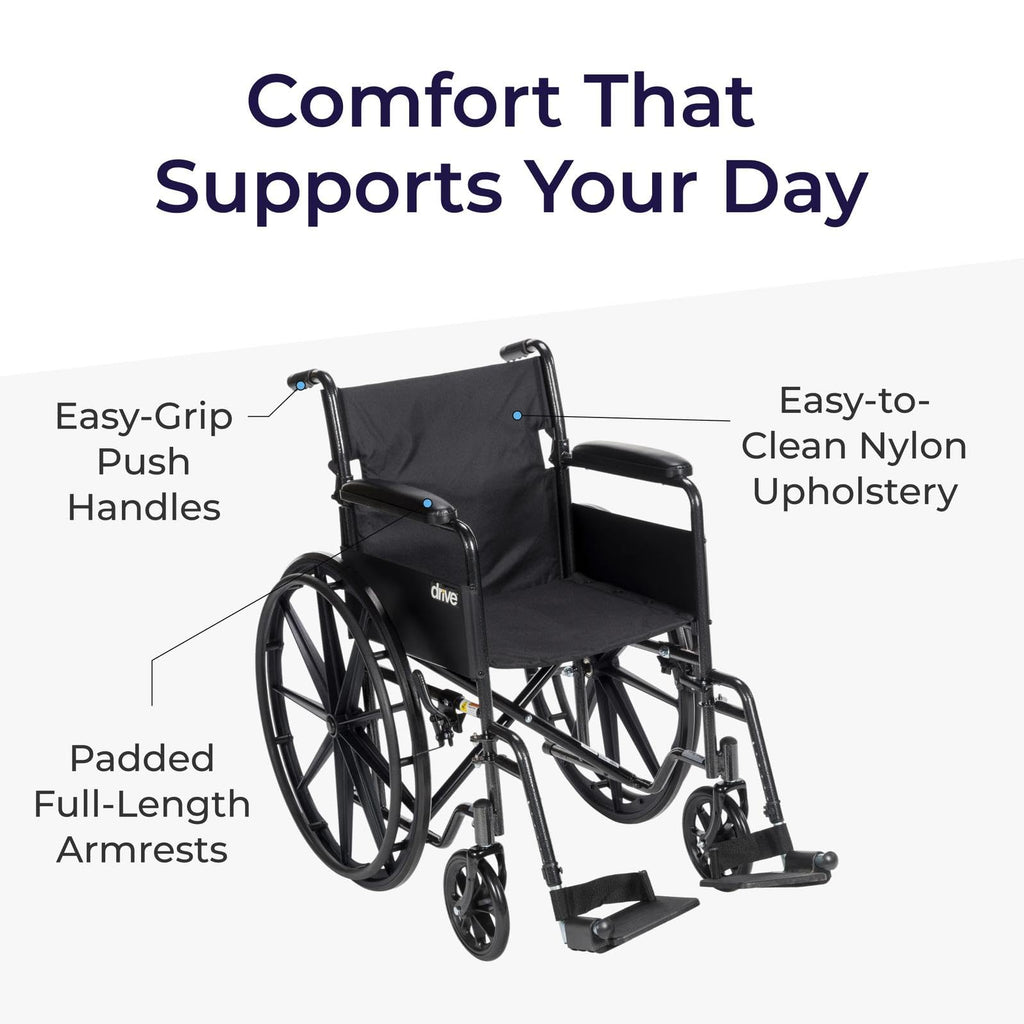 Silver Sport 1 Folding Transport Wheelchair Z3372