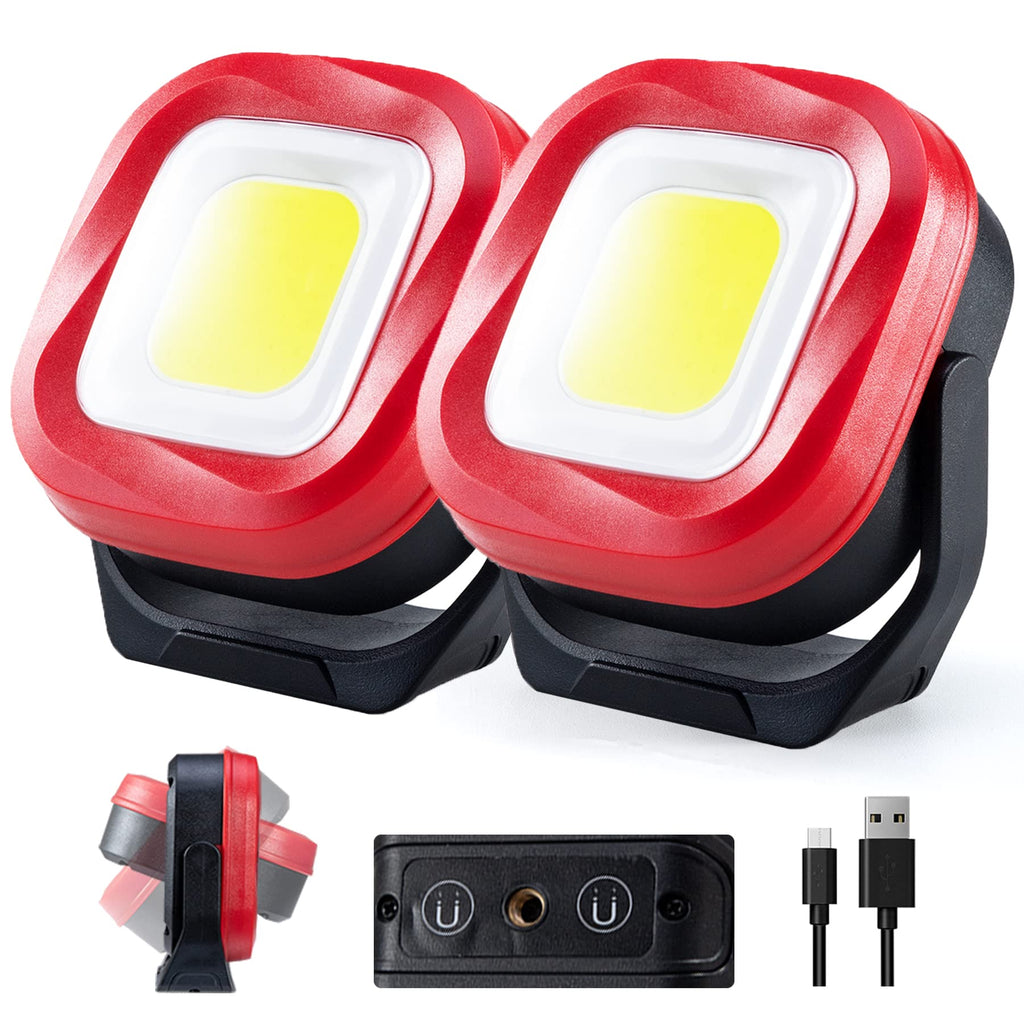 Magnetic Work Light, 42 LEDs 1000 Lumens Rechargeable Portable Inspection Light (2 PCS) I183076