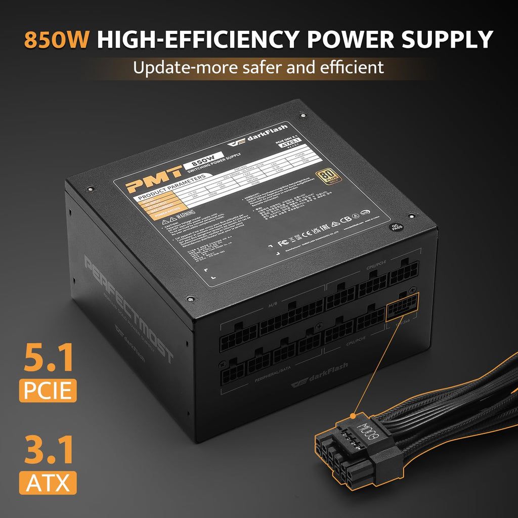 Fully Modular ATX 3.1 PCIe 5.1 80 Plus Gold Power Supply B514170