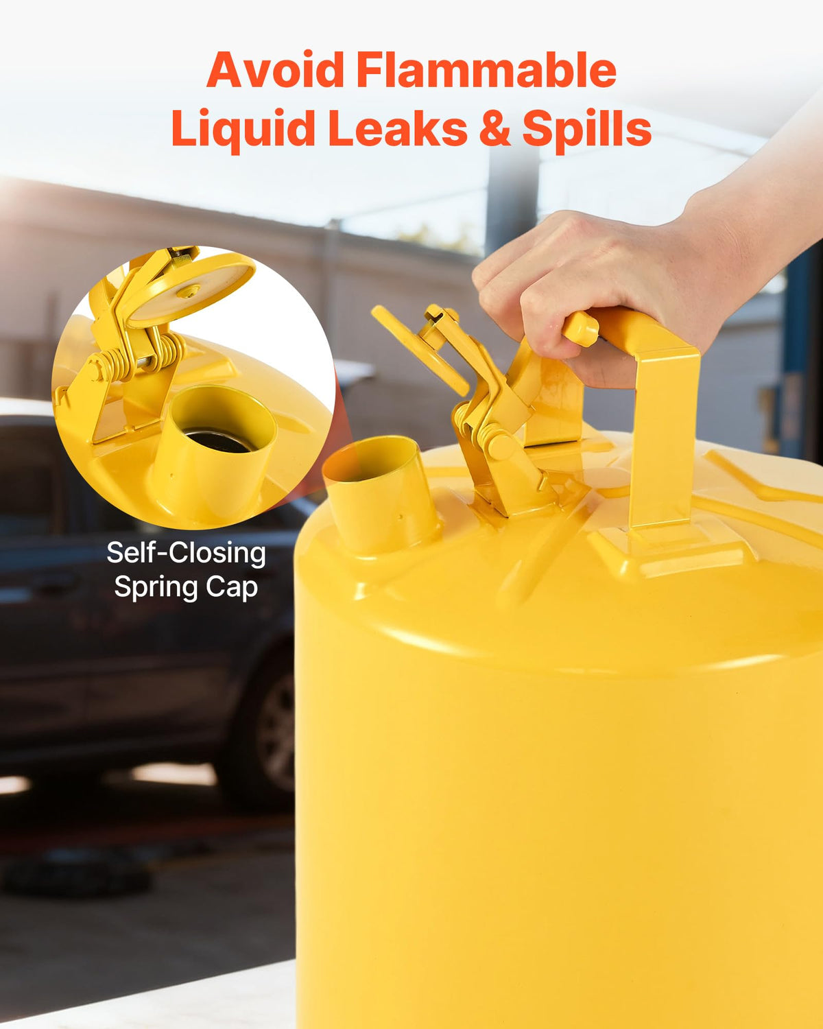 5 Gallon Type I Yellow Metal Container with Flame Arrester R47556